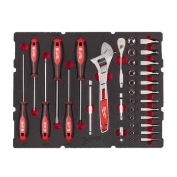Milwaukee PACKOUT 1/4" skraldenøgle, skruetrækker sæt 4932480717