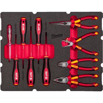 Milwaukee Elektrikersæt skum 10 dele 4932493637