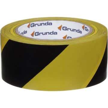 Grunda advarselstape gul/sort 50 mm x 33 m 500050513