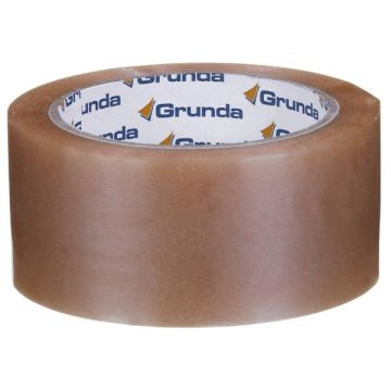 Grunda pakketape PVC 50mm x 66m Brun 500050364