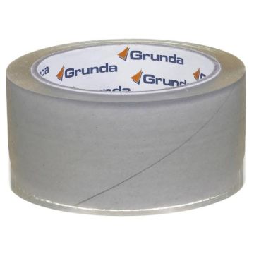 Grunda pakketape PP Klar 50mm støjfri 500050307