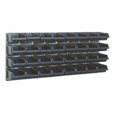 Raaco boltreol BWP 32x3, 3xstålpaneler +32 lagerkasser RAA-139182