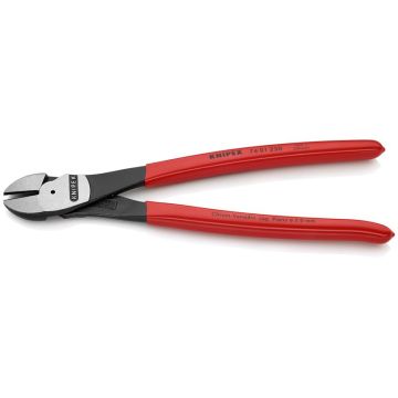 Knipex Kraft-skævbider sort atramenteret, betrukket med kunststof 250 mm KN-7401250SB