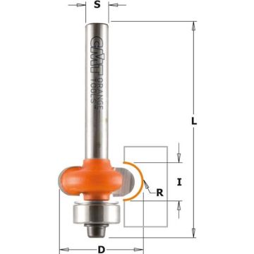 CMT Hulkehlprofilfræser HM R3,2 K6 762.032.11
