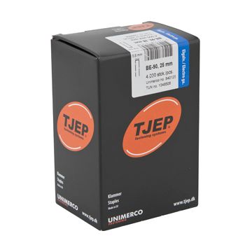 TJEP BE-90 Klammer 25mm, m/lim. Elgalv. 4.000 stk. TJ840125