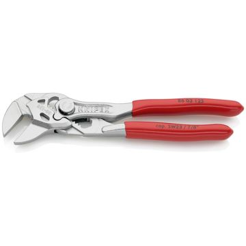 Knipex Mini-tangnøgle tang og skruenøgle i ét værktøj forkromet, betrukket med kunststof 125 mm KN-8603125SB