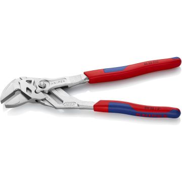 Knipex Tang og skruenøgle i ét værktøj forkromet, med flerkomponent-håndtag 250 mm KN-8605250SB