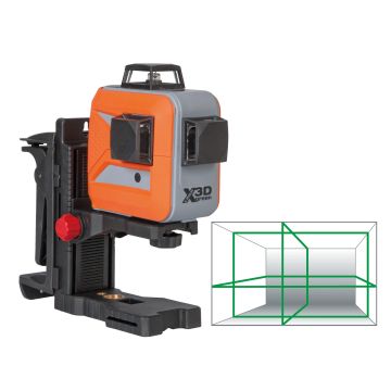 Nedo X-liner krydslaser 3D 360 grader Grøn TA-868641