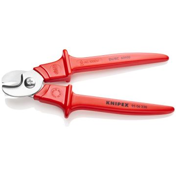 Knipex Kabelsaks greb indsprøjtet med kunststof isoleret, sprøjtet med kunststof, VDE-godkendt 230 mm KN-9506230