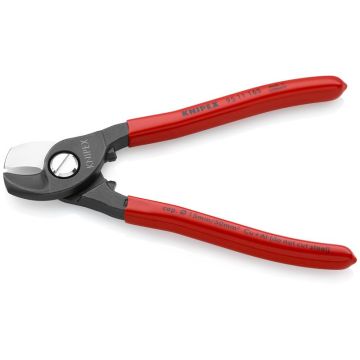 Knipex Kabelsaks bruneret, betrukket med kunststof 165 mm KN-9511165