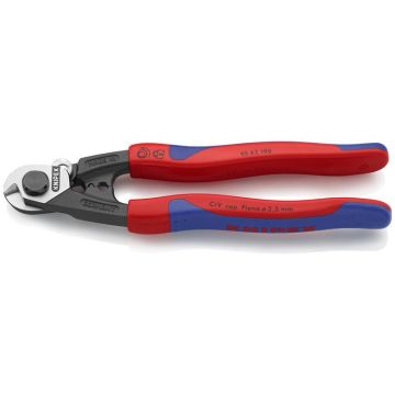 Knipex Stålwiresaks smedet med flerkomponent-håndtag 190 mm KN-9562190SB
