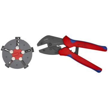 Knipex KNIPEX MultiCrimp® Crimptang med skiftemagasin bruneret, med flerkomponent-håndtag 250 mm KN-973302