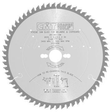 CMT Klinge 160x2,2x20 Z56 TF Neg 281.161.56H