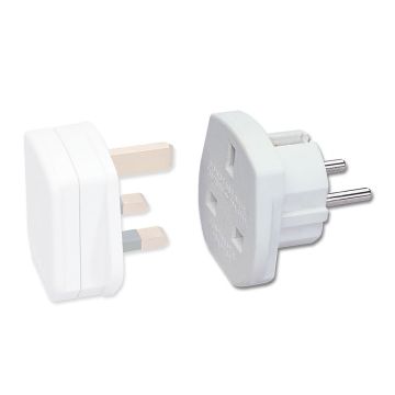Stik adapter UK jord til standard Schuko (EU stik) 73099