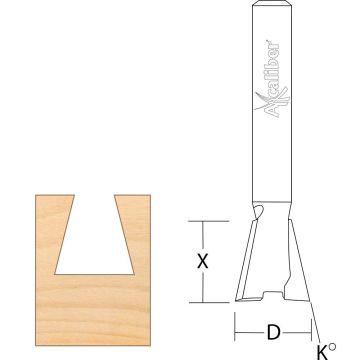 Axcaliber Svalehalefræser - 12,7 x 12,7 mm - K6,35 AX666015