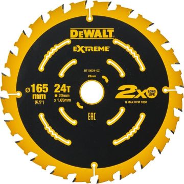 DeWalt 165 x 20mm 24T Extreme rundsavsavklinge DW-DT10624-QZ
