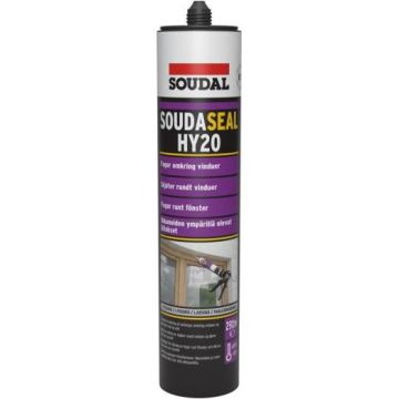 Soudal MS fugemasse til vinduer og døre Soudasesal HY20 290ml RAL 9016 SO-153632