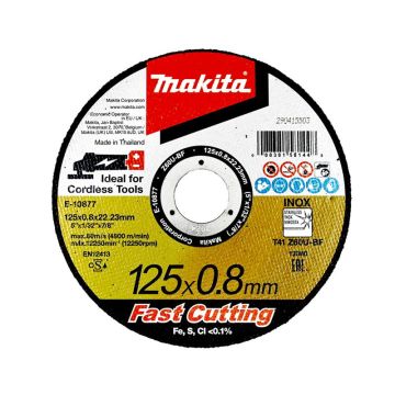 Makita Skæreskive 125x0,8mm inox E-10877