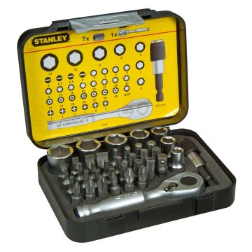 Stanley bitssæt &tTopnøglesæt 1/4" med 39 dele DW-1-13-906