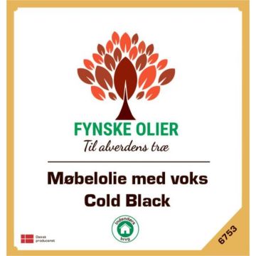 Fynske olier Møbelolie med voks - Cold Black 5 Liter 6753 6753005