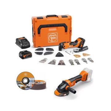 Fein akku multimaster AMM 500 PLUS TOP 4.0 AH AS inkl. vinkelsliber & skæreskiver 71293861000SET