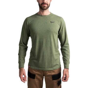 Milwaukee Langærmet T-shirt hybrid – grøn – S 4932492998