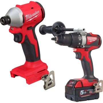 Milwaukee Bore/skruemaskine BLDD2-502X og slagskruemaskine BLIDRC-0 MILWAUKEEPAKKE6