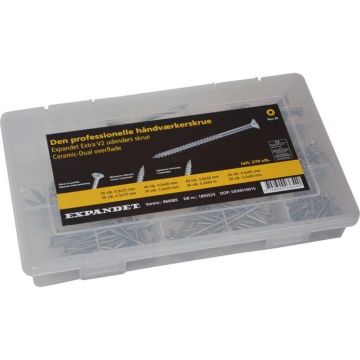 Expandet Udendørs skruesortiment Extra V2 - 270 dele SE-960085