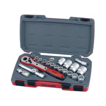 Teng Tools Topnøglesæt 1/2" T1221 med 21 dele 167240100