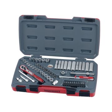 Teng Tools Topnøglesæt 1/4'' T1460 med 60 dele 167260108