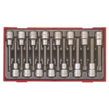 Teng Tools Bits-topnøglesæt torx & unbraco 1/2" TTTXH15 med 15 dele 118890102