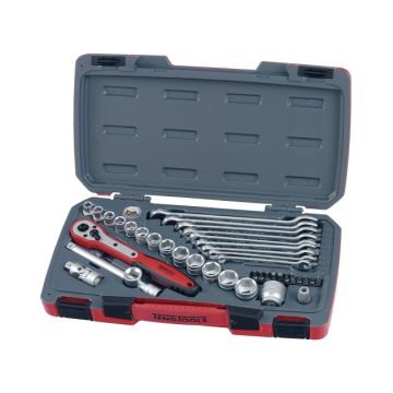 Teng Tools topnøgle-/ringgaffelnøglesæt 3/8" T3840 med 40 dele 167280106