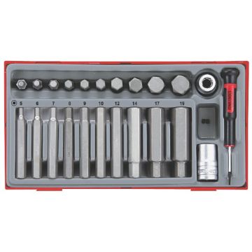 Teng Tools unbrako bits-topsæt 1/2" TTHEX23 med 23 dele 68850106