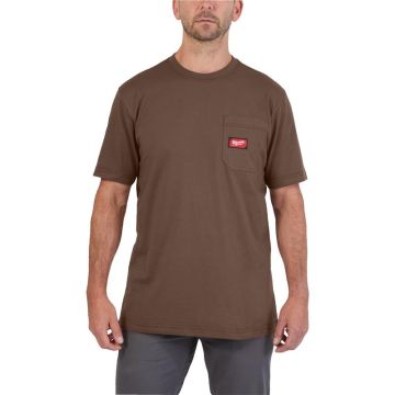 Milwaukee Kortærmet arbejds t-shirt – Brun - S 4932493028