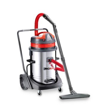 PROMAC Industriel våd og tør støvsuger 78lt, 2 motorer JET-VAC-78-2TB