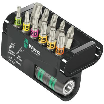Wera bitssæt Bit-Check 12 Wood TX HF 1, 12 dele 05057435001