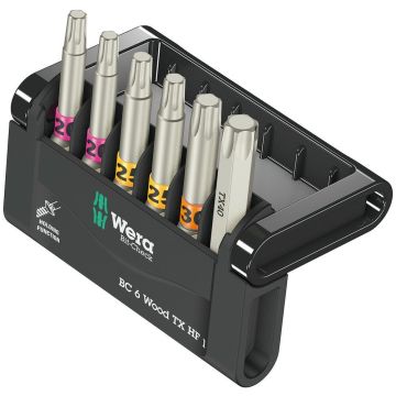 Wera Bitssæt Bit-Check 6 Wood TORX HF 1 05056470001