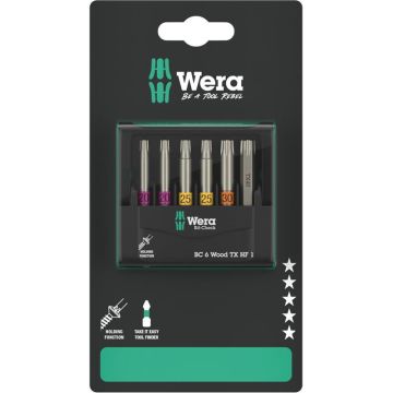 Wera Bit-Check 6 Wood TX HF 1 SB 05073639001