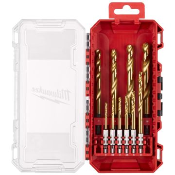 Milwaukee Metalborsæt HSSG-TiN 1/4" 6kt skaft 3-10mm - 10 dele 4932493865