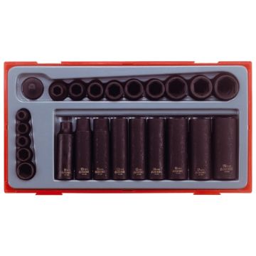 Teng Tools kraftopsæt TT9024 med 24 dele 1/4" og 3/8" 132470105
