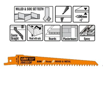 Bajonetklinge 150mm BIM Heavy JS611DF-5