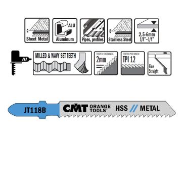 Stiksavklinge 50mm HSS Metal Basic JT118B-5