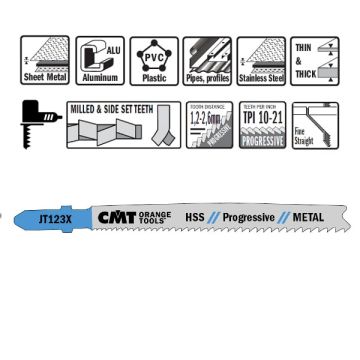 Stiksavklinge 75mm BIM Metal Fast JT123X-5