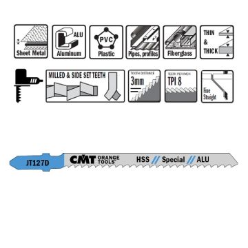Stiksavklinge 75mm HSS Alu Fast JT127D-5