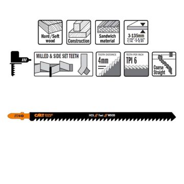 Stiksavklinge 155mm HCS Fast JT744D-3