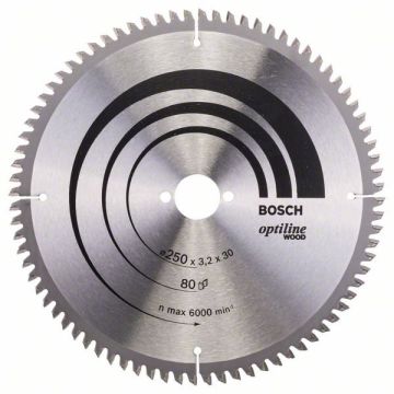 Bosch kap & gerringsavklinge 250 x 3,2 x 30mm 80T 2608640645